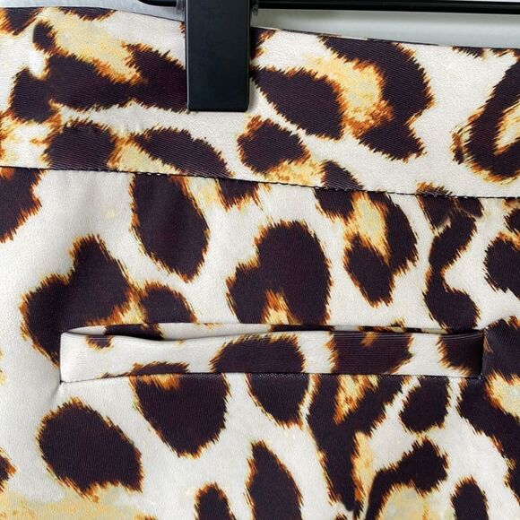 Le Superbe Cathouse High Waist Flare Ankle Pants Stretchy Animal Leopard Print - Picture 8 of 16